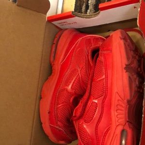 Red Nike airs worn 3-5 times